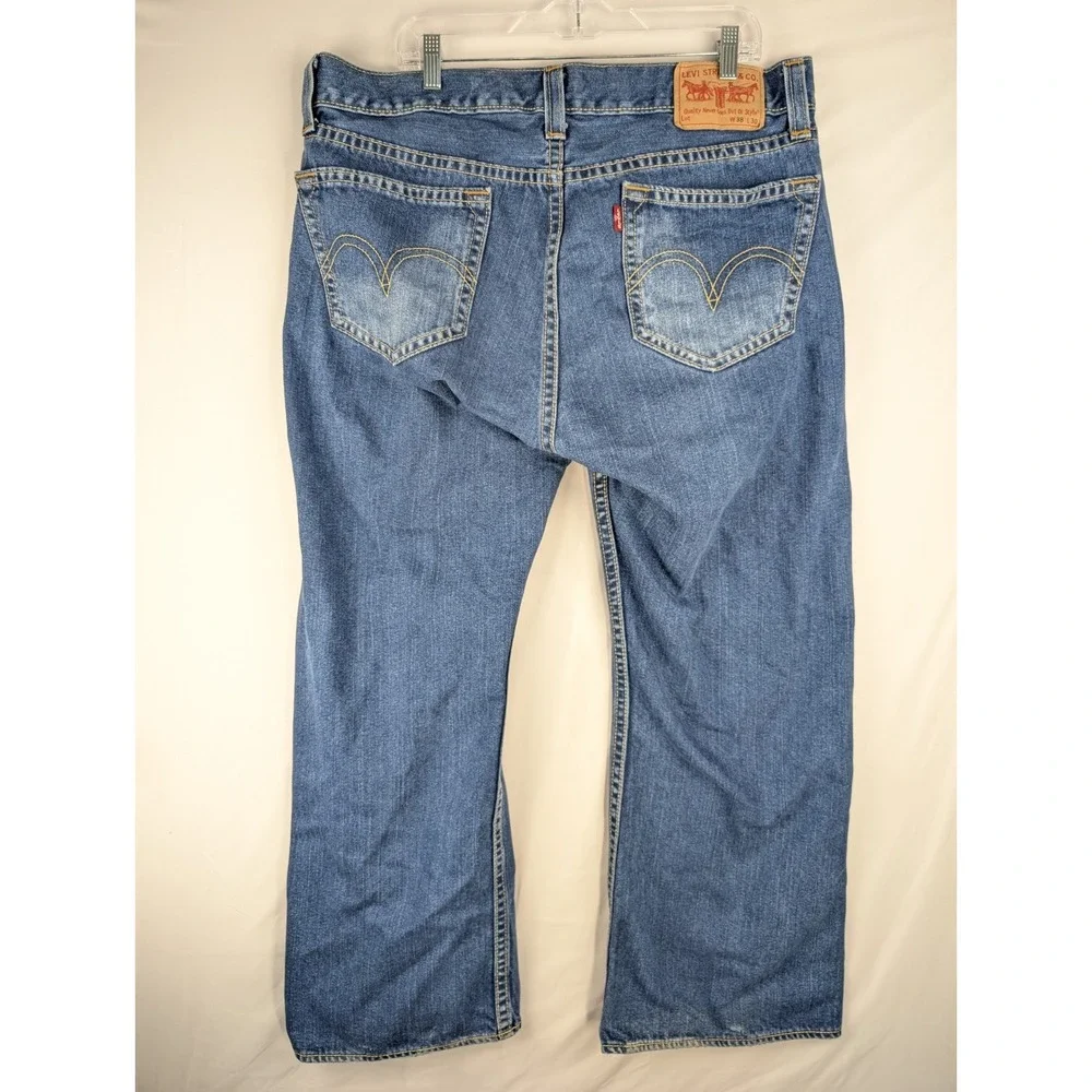 Vintage Levis Type 1 Jeans Mens 38x30 Blue Real Loose Baggy Skater Wide Leg Y2K